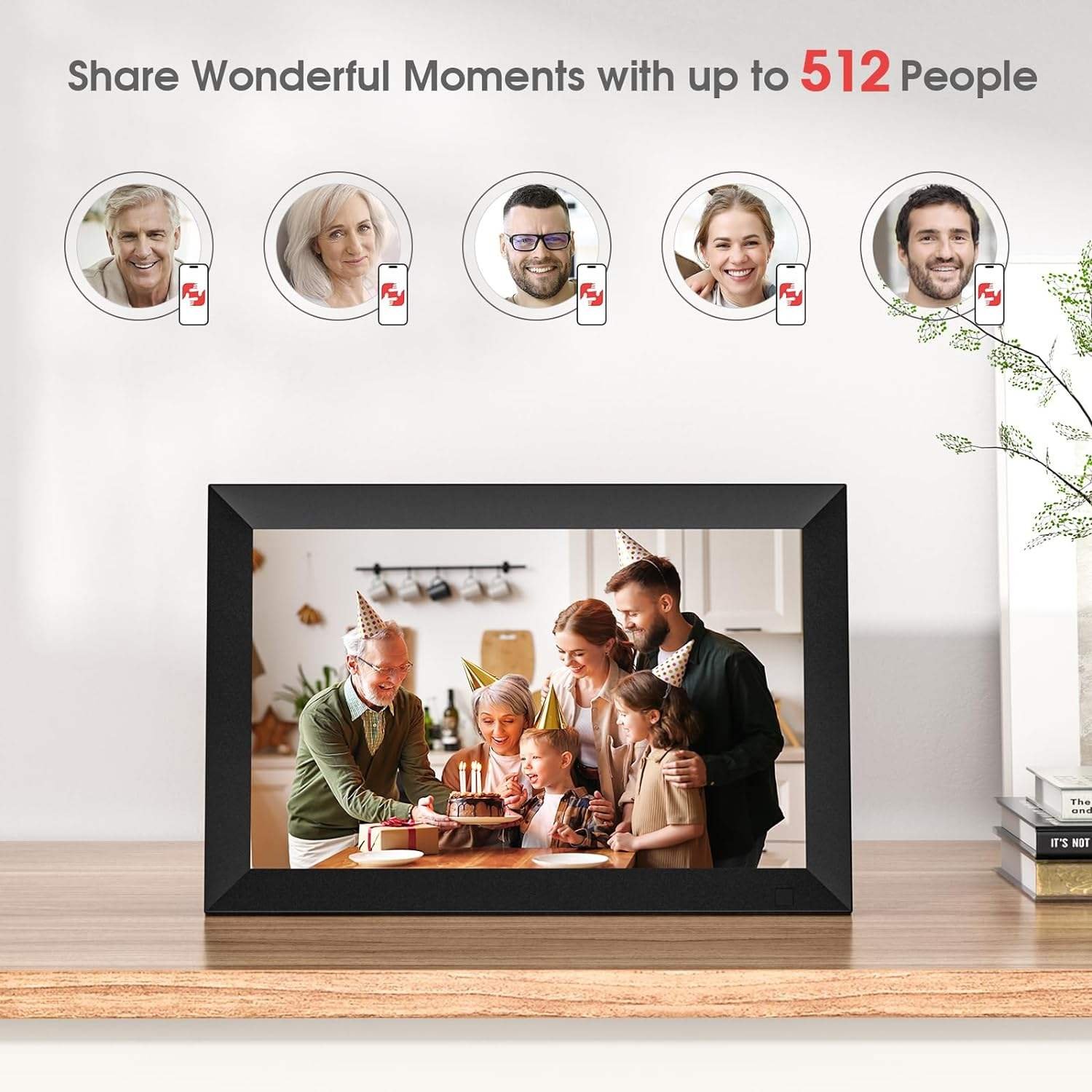 10.1 inch digital WiFi photo frame with built-in 32GB memory 1280*800 IPS LCD touch screen automatic rotation and sound