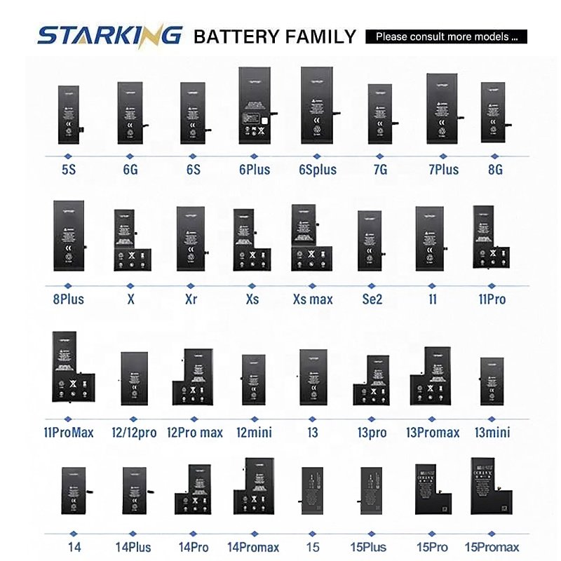 China Mobile Phone Battery For IPhone 6s Xr 7 Plus 8 5s Se 11 X Xs 13 12 14 15 Pro Max Lithium ion Digital Batteries
