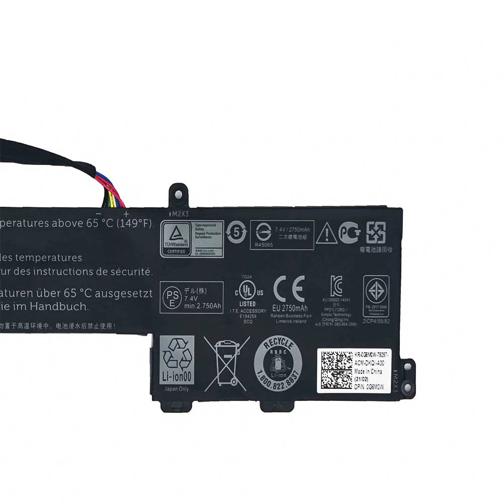 7.4V 20Wh TM9HP digital Laptop Keyboard Batteries For Dell Latitude 13 7350 Tablet Series FRVYX 0FRVYX J84W0 0J84W0 Replaceable