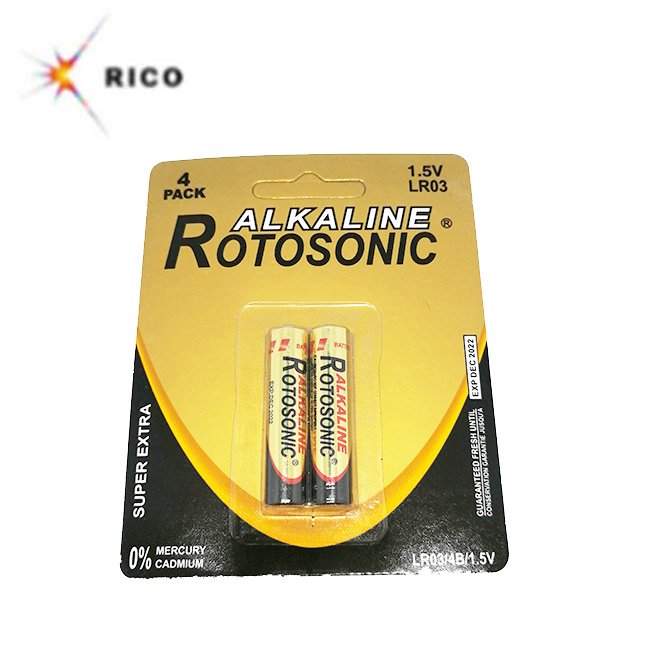 ROTOSONIC Super power LR03 140mins used for clock aaa 1.5V size alkaline dry cell battery