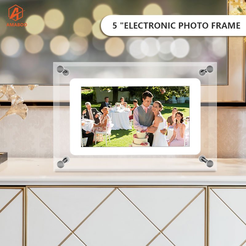 7 inch battery digital photo frame usb IPS Full HD Screen Acrylic Digital Picture Frame