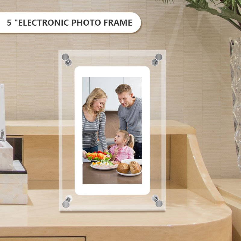 7 inch battery digital photo frame usb IPS Full HD Screen Acrylic Digital Picture Frame
