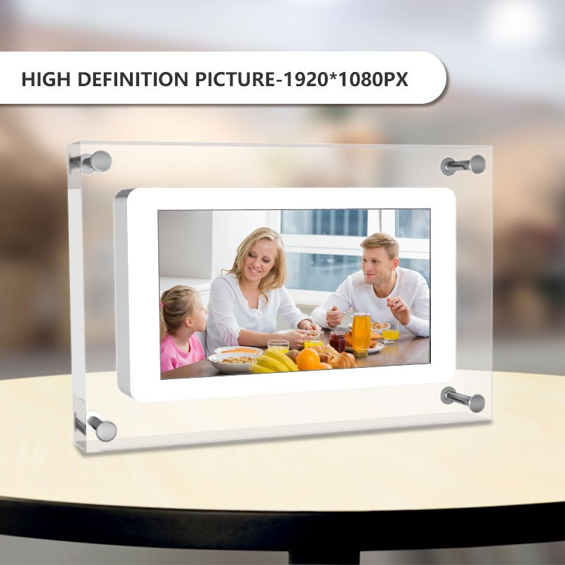 7 inch battery digital photo frame usb IPS Full HD Screen Acrylic Digital Picture Frame