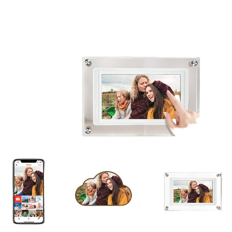 Wholesale Dropshipping 5\" 4GB IPS Screen 1080P Unlimited Creative NFT WiFi Digital Photo Frame Video MP4 Creative Display