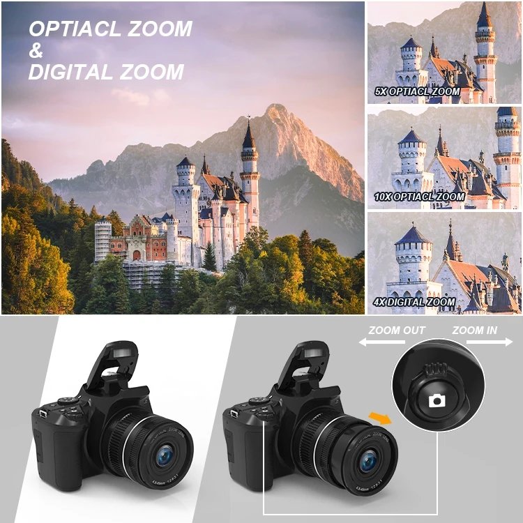 Custom Digital Camera 4K Vlog Video Camera YouTube Vlogging 56MP WiFi Digital Camera Recorder