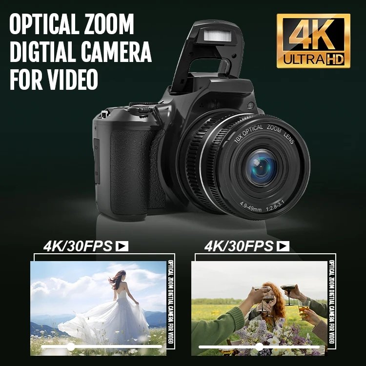 Custom Digital Camera 4K Vlog Video Camera YouTube Vlogging 56MP WiFi Digital Camera Recorder