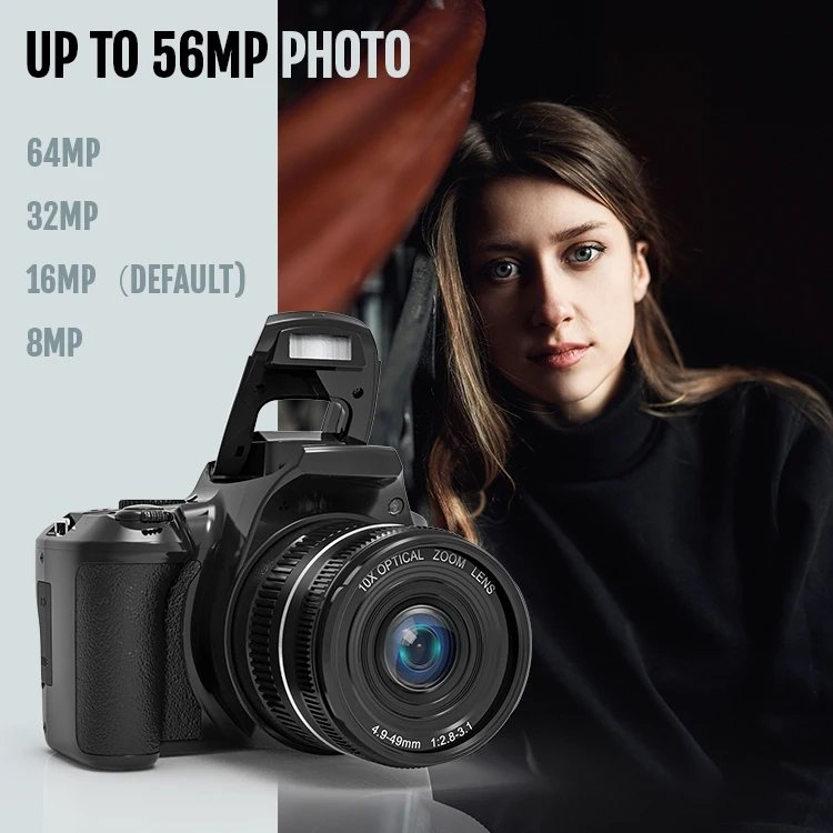 Custom Digital Camera 4K Vlog Video Camera YouTube Vlogging 56MP WiFi Digital Camera Recorder