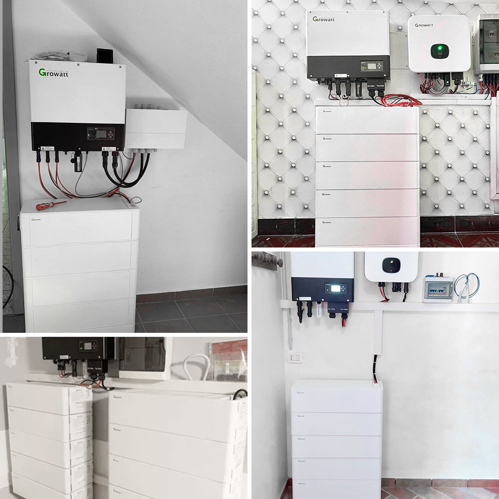 5kwh 10kwh Growatt Lithium Iron Phosphate Wall Mounted battery Lifepo4 batteries Stacked For Solar Storage System