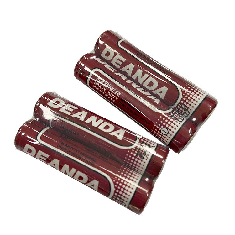 Non rechargeable 1.5v aaa um-4 size carbon zinc primary battery dry battery shenzhen