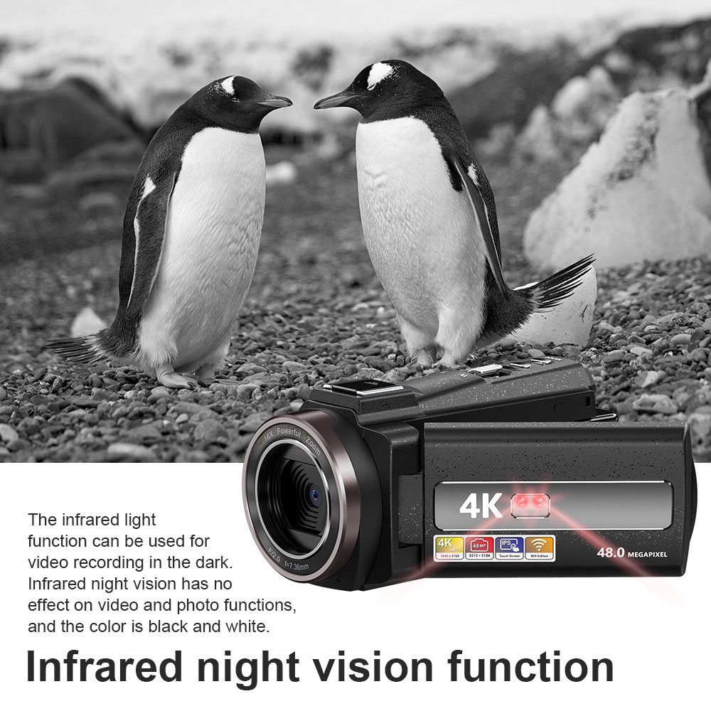 48 Million Pixels 4k Ultra Hd Recording Video Camcorder With Wide Angle Lens And Mic Hdv4k Cheap Digital Video Ir Night Vision