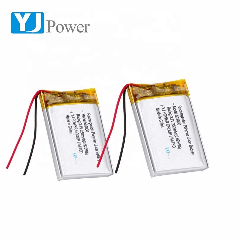 YJ502030 250mAh 3.7v KC rechargeable Lithium ion polymer lipo battery