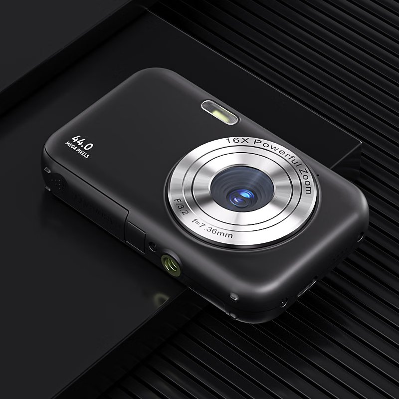 Digital Camera Ultra HD 2.7K Mini Camcorder 44MP 2.4 Inch LCD Screen Rechargeable Students Compact Record Vlogging Camcorders