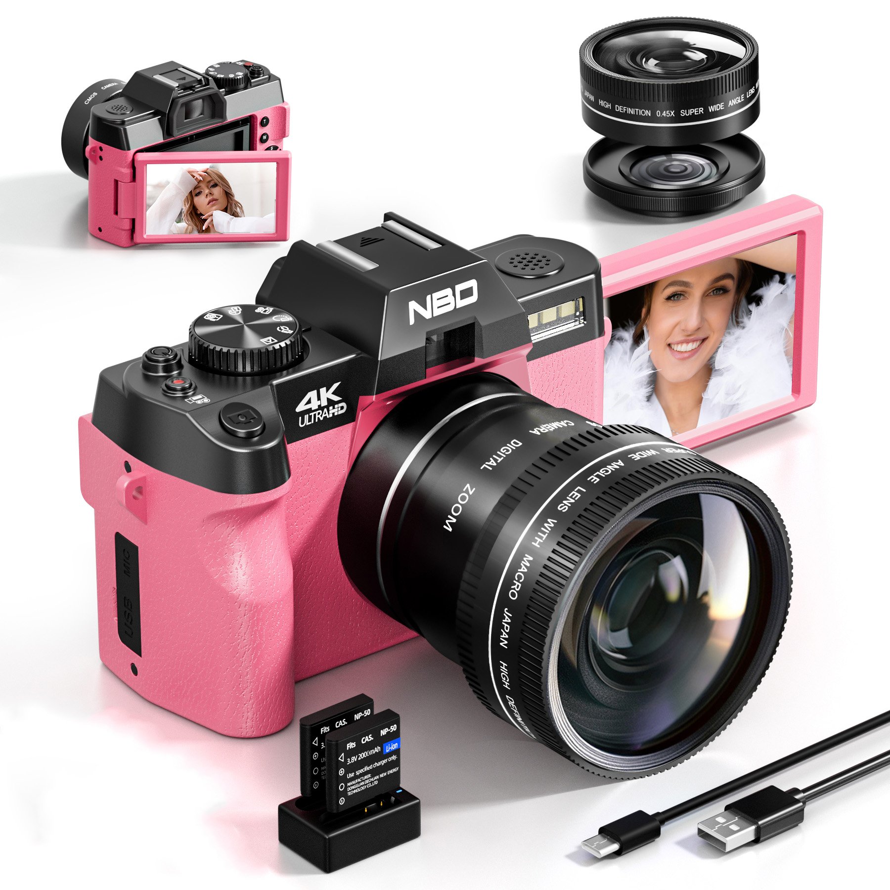 4k 16x video night vision live vision full color voice wifi mini record professional photo video digital camera
