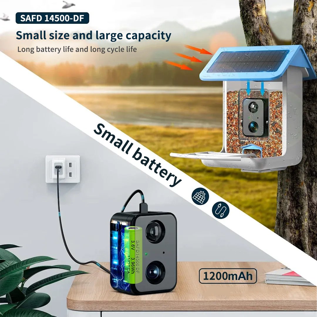 3.6v 14500 li-ion rechargeable battery 14500 1200mah for portable speakers