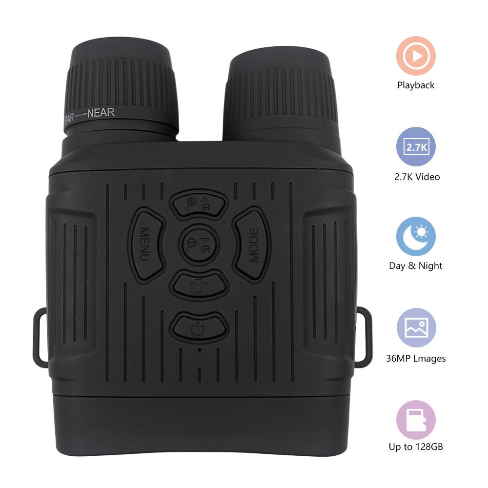 2.7K New Style Night Vision Binoculars 3 Inch Screen Lightweight Telescope 10X Hunting Digital Camera