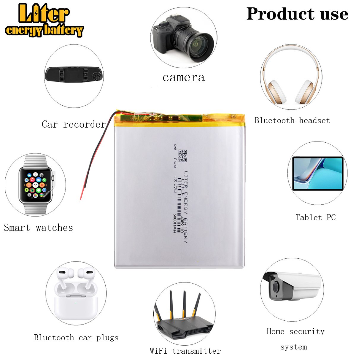 4089110 3.7V 5000mah Lithium Polymer Rechargeable Battery Liter Energy Battery Soft Package Seiko