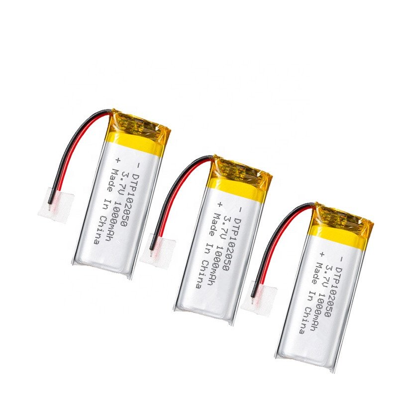 102050 553450 Smart Watch Li-Ion Lipo Rechargeable Battery 3.7 V 1000mah Lithium Polymer Battery