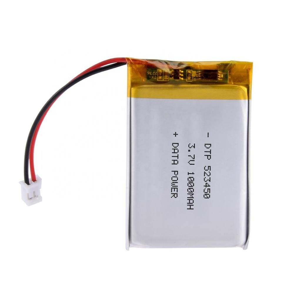 102050 553450 Smart Watch Li-Ion Lipo Rechargeable Battery 3.7 V 1000mah Lithium Polymer Battery