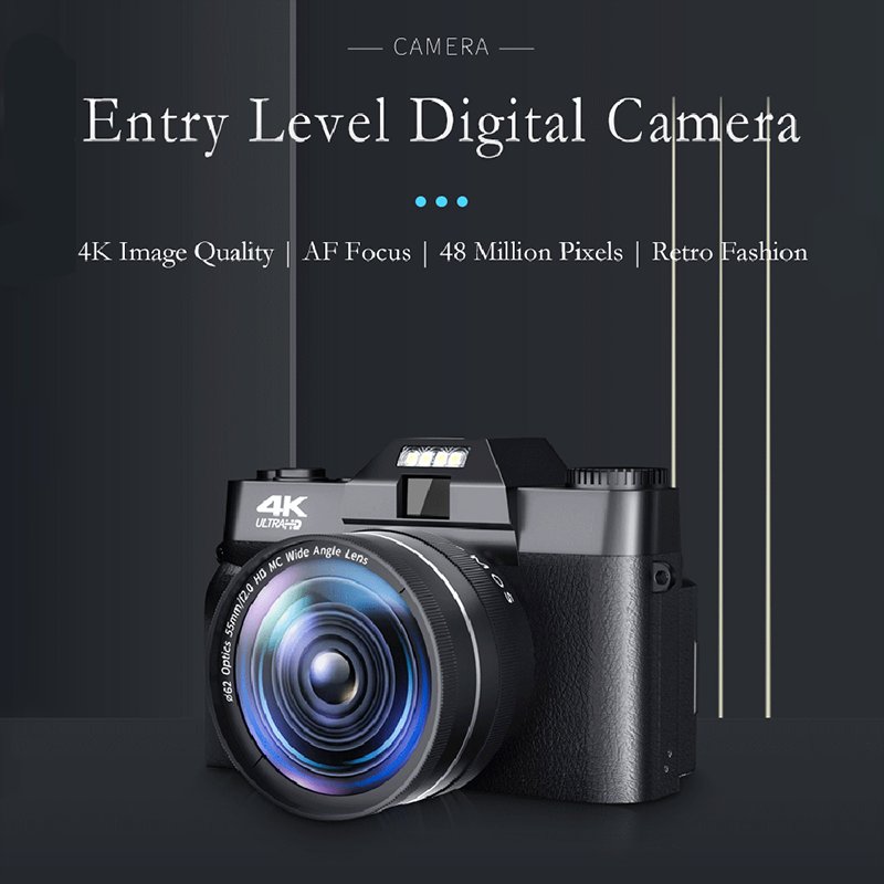 Jingying Portable Auto Focus 4k 30fps Ultra-High Definition Video Professional Digital Camera For Photography
