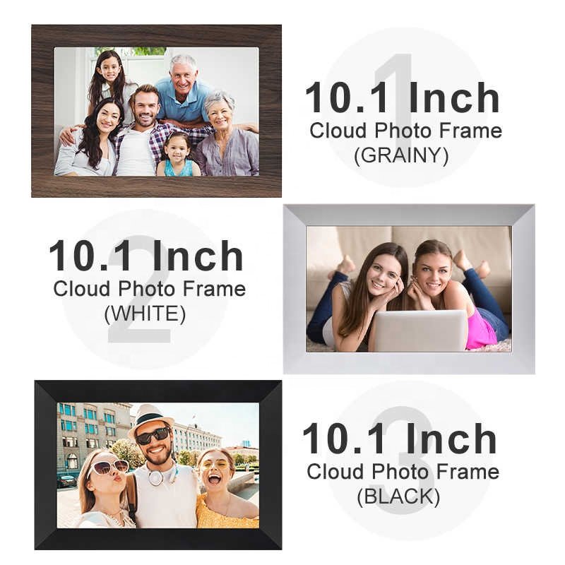 ODM/OEM WIFI 2.4G 16GB storage/extended 32GB SD card 10.1 Inch WIFI Digital Photo Wall Frame