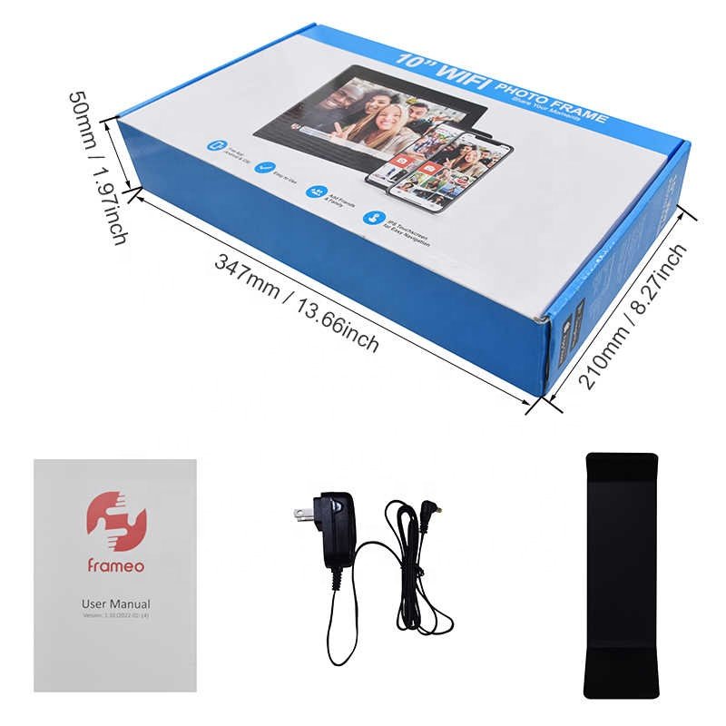 ODM/OEM WIFI 2.4G 16GB storage/extended 32GB SD card 10.1 Inch WIFI Digital Photo Wall Frame