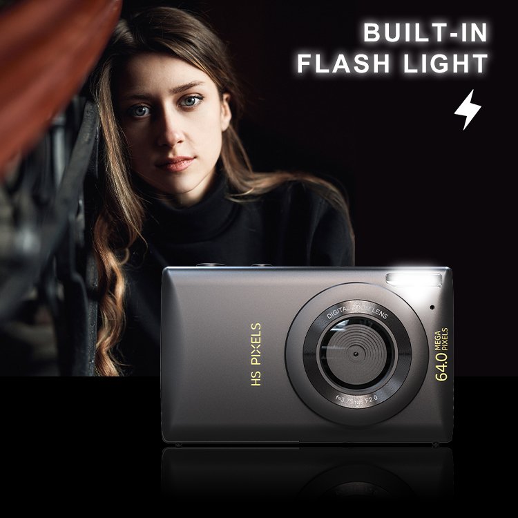 Portable Landscape 64 Megapixel Compact Camera Students Take Pictures With Small High-Definition Digital Beginner Camera