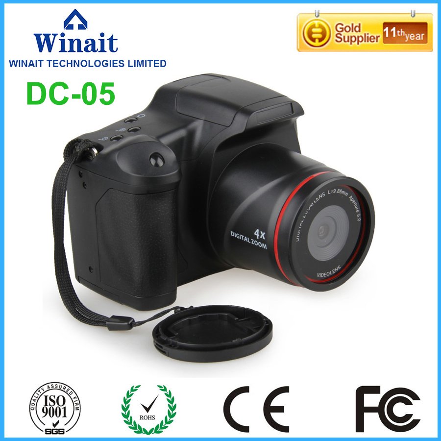 Max 16MP 720P Mini DSLR Camera with 4x Digital Zoom Telescopic Digital Camera Video Camera