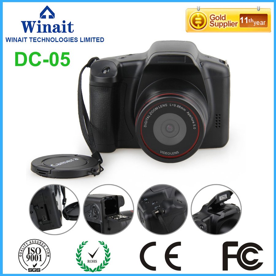 Max 16MP 720P Mini DSLR Camera with 4x Digital Zoom Telescopic Digital Camera Video Camera