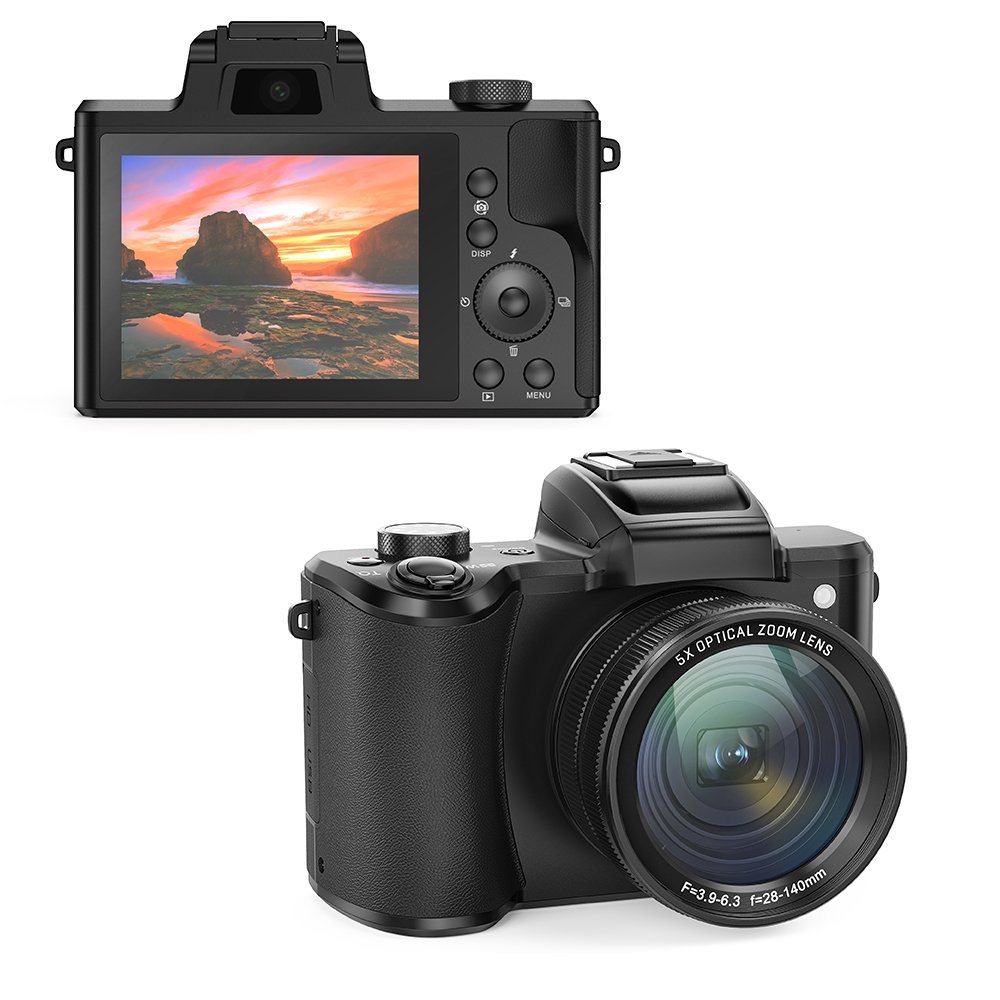 Professional video shooting optical digital camera 64MP 3.2-inch wifi 5k retro camera, suitable for YouTube digital DSLR