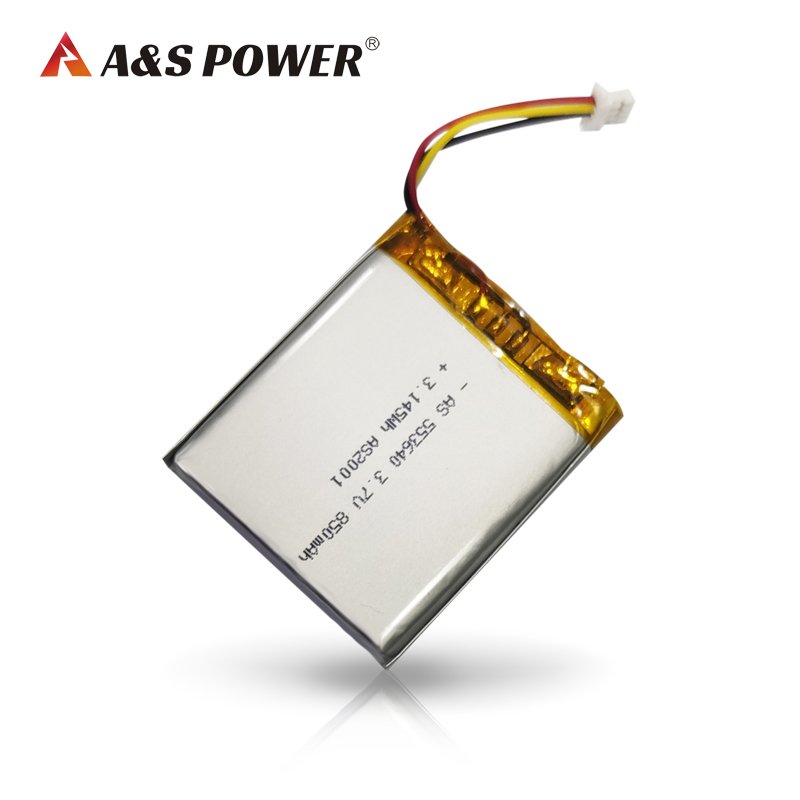 High quality Rechargeable lithium UL2054/CB/KC/UN38.3 Certified 553640 3.7v 850mAh li polymer Lipo battery
