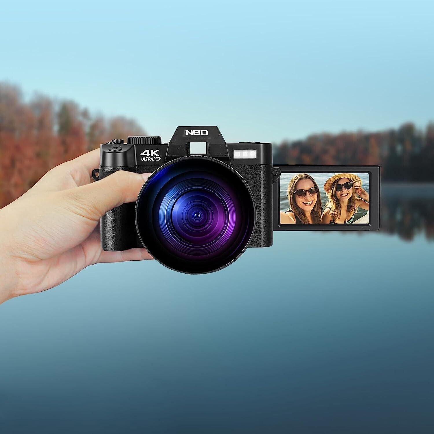 NBD Panoramic NBD 4K Kids Digital Camera 16X Digital Zoom 48MP Compact Point Shoot Digital Camera