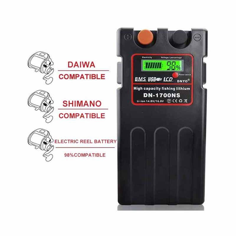 14.8v 14000mah Li-ion Electric Fishing Reel Battery Rechargeable for daiwa shimano