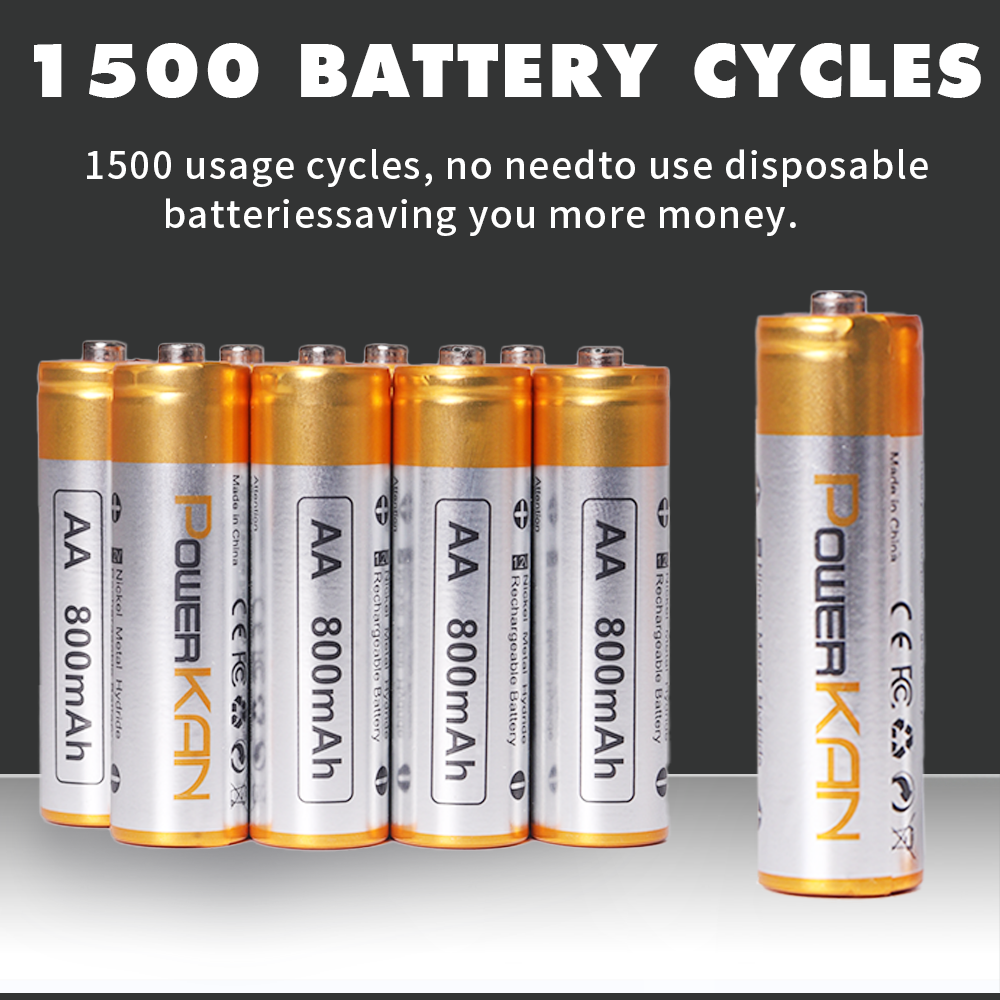 High Capacity 800mAh 1.2V AA Rechargeable 3.7V NiMH Digital Battery for Camera Gaming & Karaoke Microphone Use in Stock!