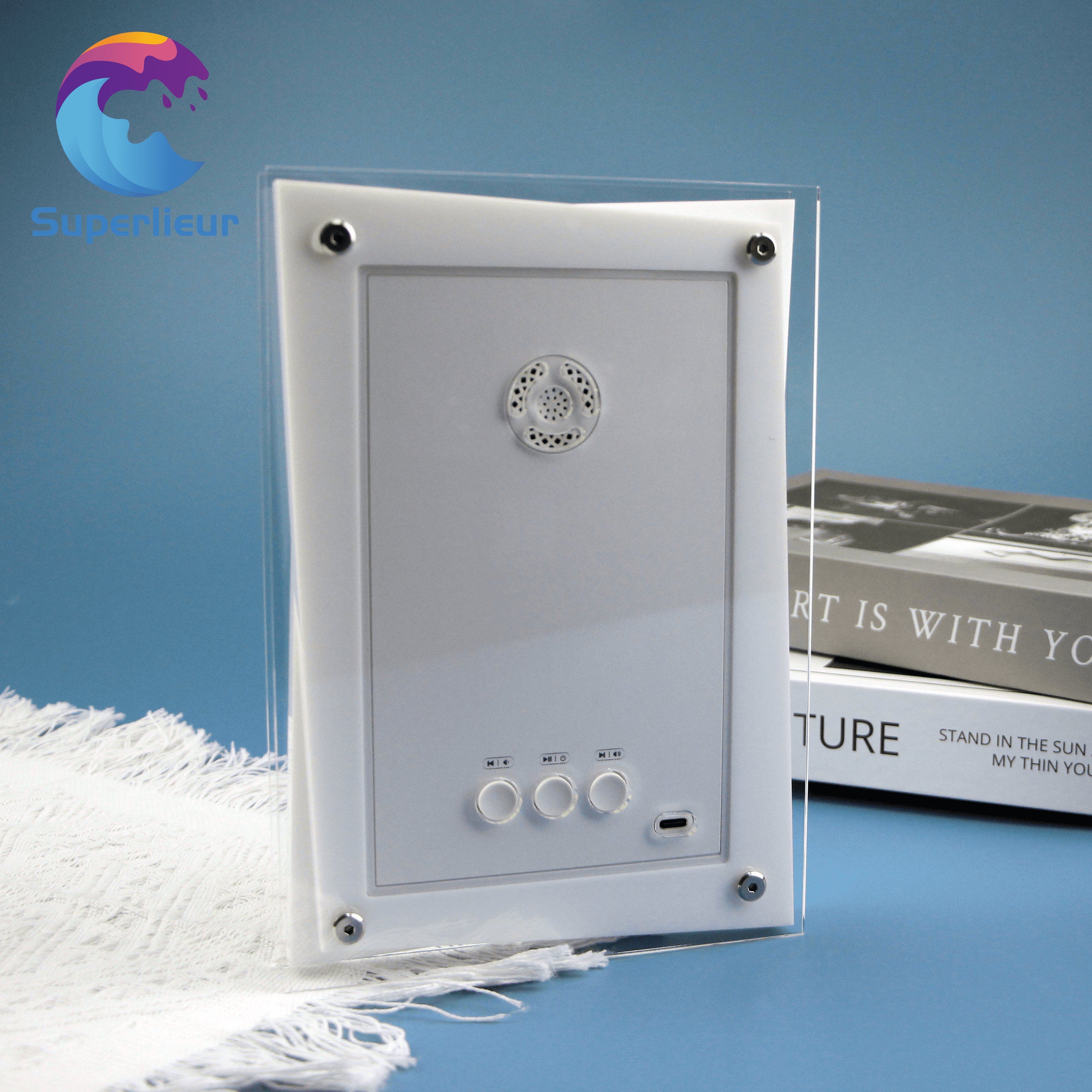 Superlieur Motion Video 7 Inch Battery Electric Acrylic Digital Photo Best Friend Motion Video Frame Gifts