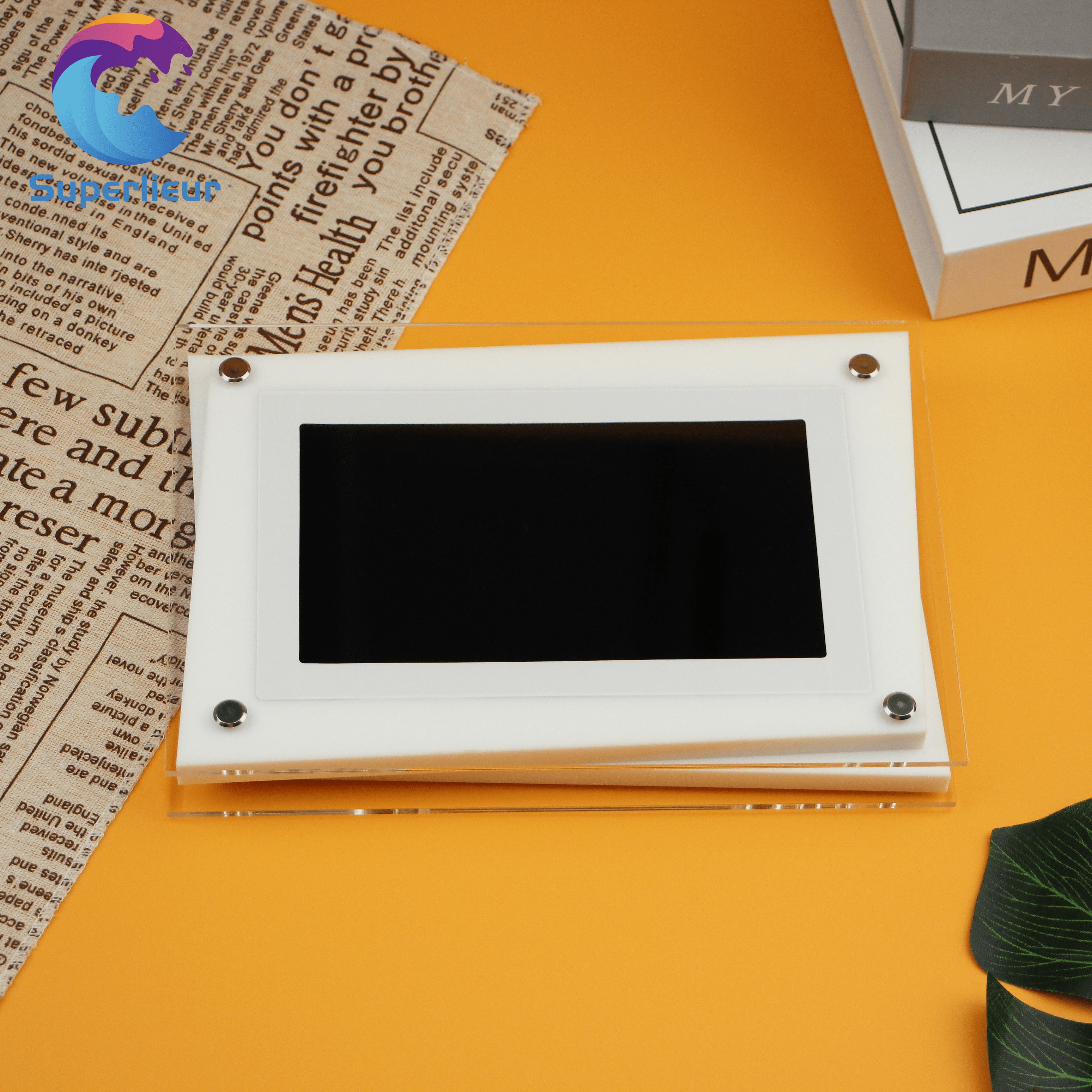 Superlieur Motion Video 7 Inch Battery Electric Acrylic Digital Photo Best Friend Motion Video Frame Gifts