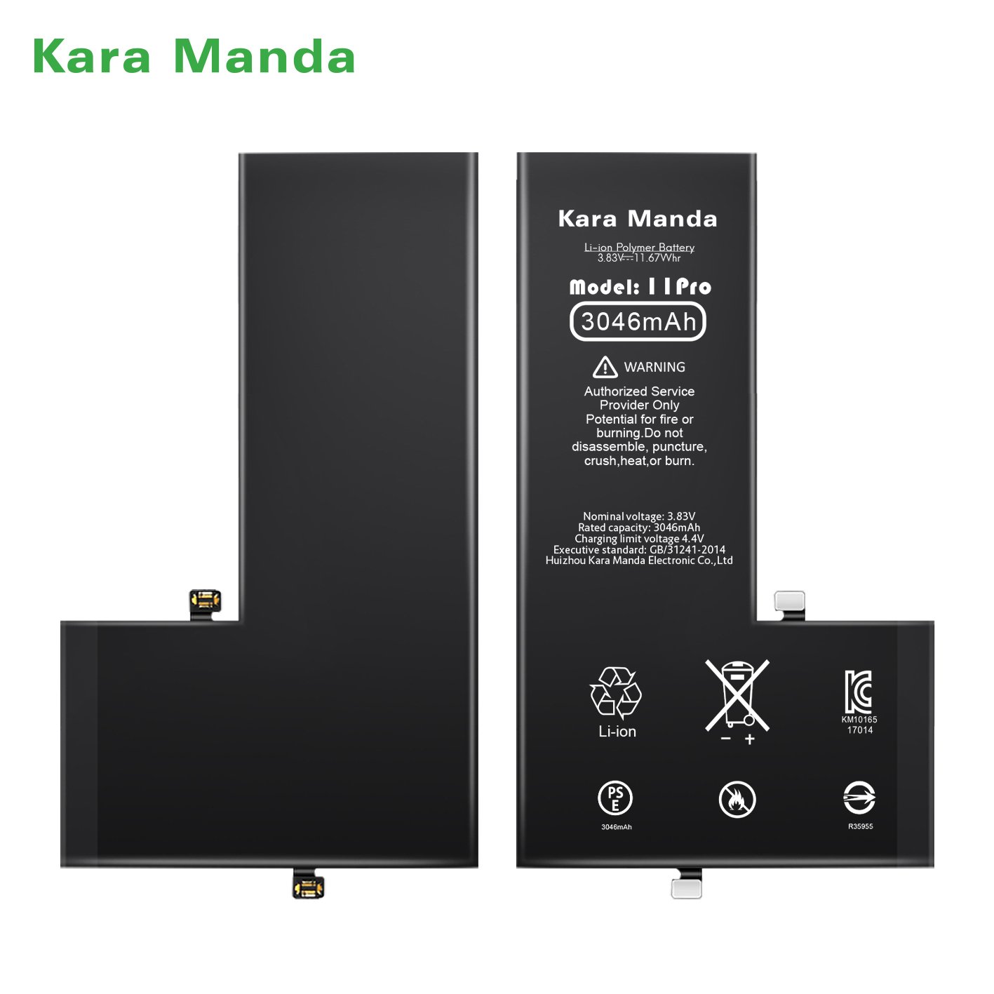 Kara Manda High Quality Digital Batteries Used Cell Lithium Polymer Phone Replacement Battery For iPhone 11 Pro Battery