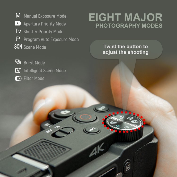 Custom portable 6x zoom optical digital high-definition camera video 4k full hd photography with retractable camera lens