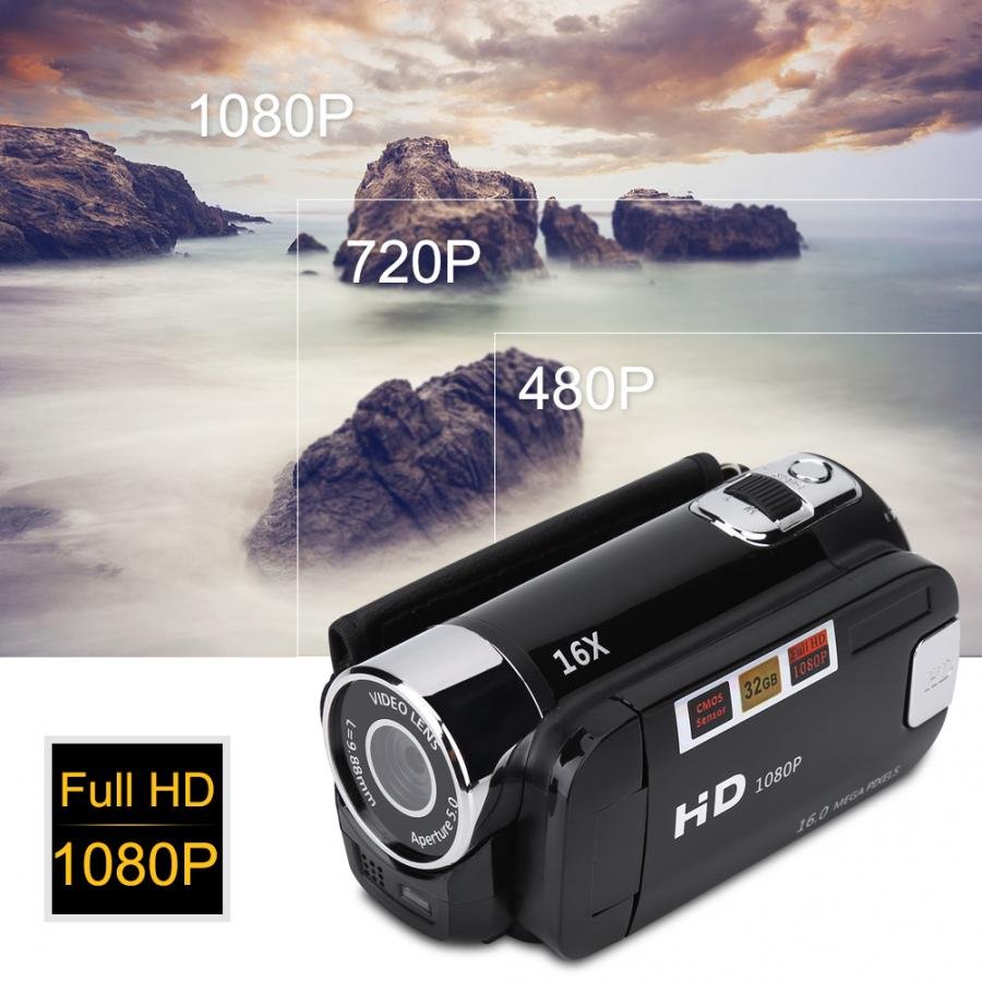 Vlog Camera 1080P Full HD 16 Million Pixel DV Camcorder Screen 16X Night Shoot Zoom Digital Video Camera for youtube