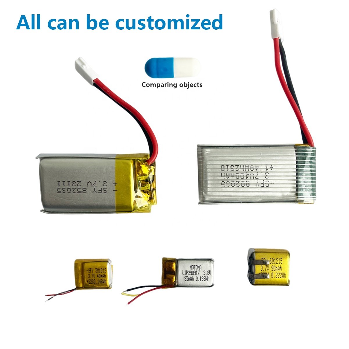 High capacity lipo batteries 3.7v lithium polymer cells 3.7v lipo battery for small digital devices