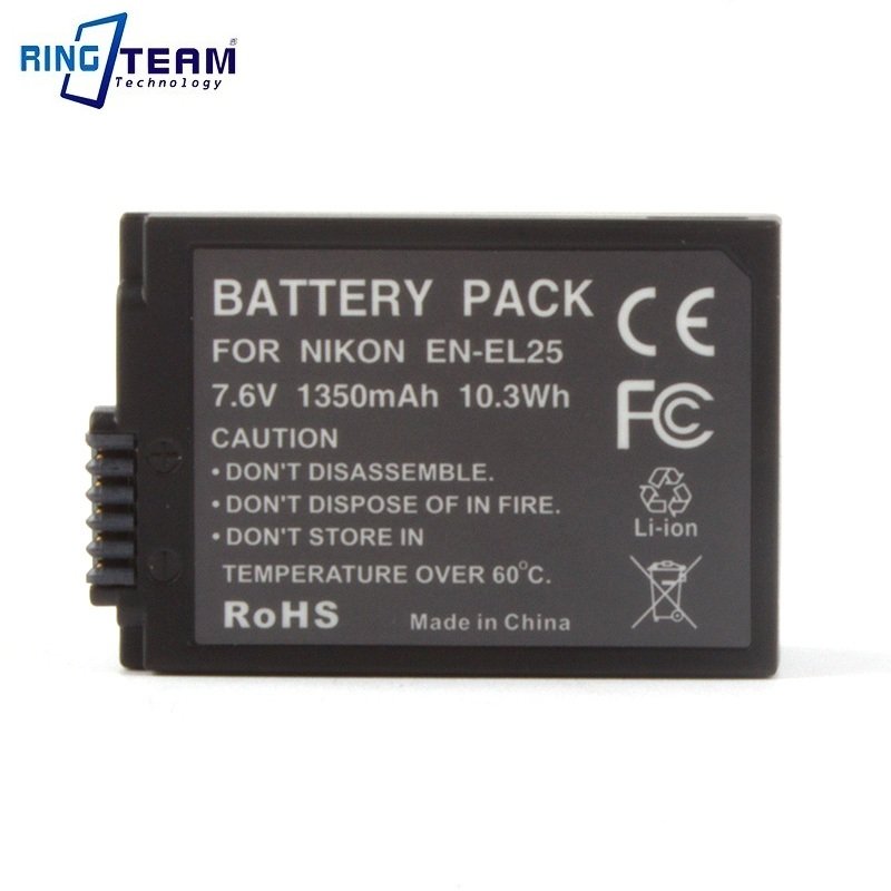 7.6V 1350mah EN-EL25 EN EL25 Full Decoding Digital Lithium Battery for Nikon Z50 Zfc Micro-single Camera Black CE Li-ion
