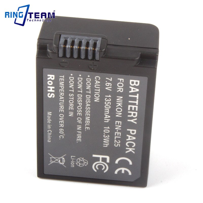 7.6V 1350mah EN-EL25 EN EL25 Full Decoding Digital Lithium Battery for Nikon Z50 Zfc Micro-single Camera Black CE Li-ion