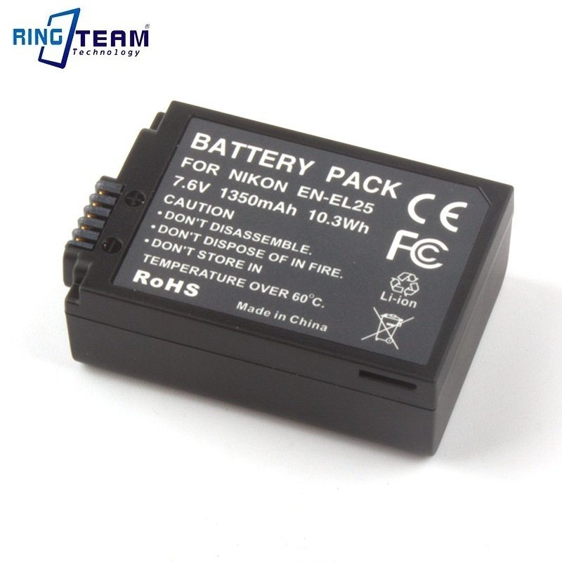 7.6V 1350mah EN-EL25 EN EL25 Full Decoding Digital Lithium Battery for Nikon Z50 Zfc Micro-single Camera Black CE Li-ion