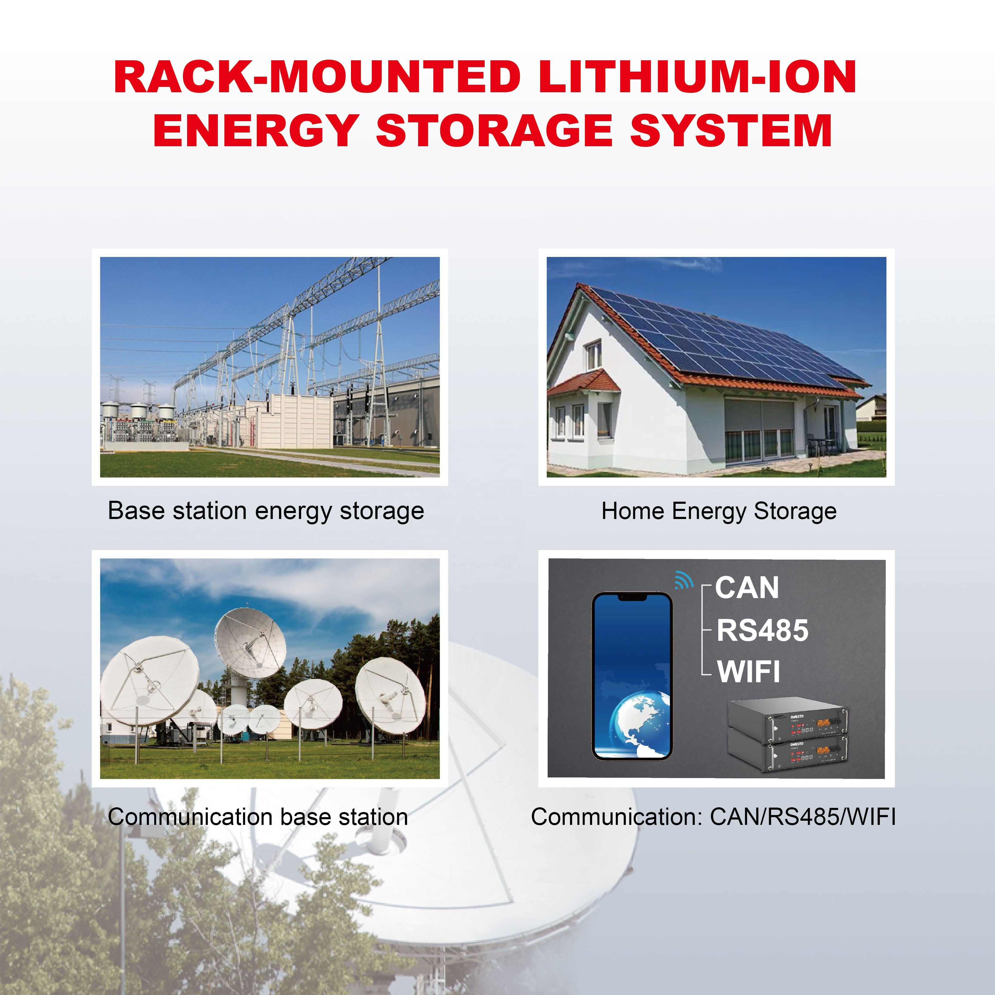 High Quality PV Battery Smart WiFi Solar Energy Storage LFP Lithium Batteries with BMS Protection Energy Storage System