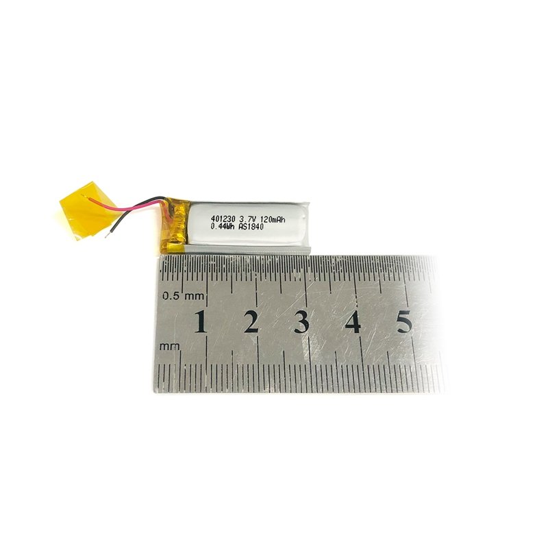 401230 3.7V 120mAh Lithium Polymer Battery for Wearable Devices, UL, IEC, KC Certified