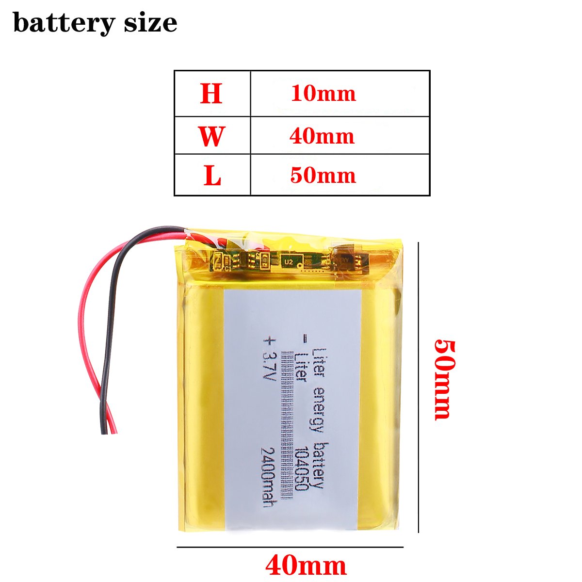 104050 2400mah 3.7v li polymer batteries 104050 digital device battery