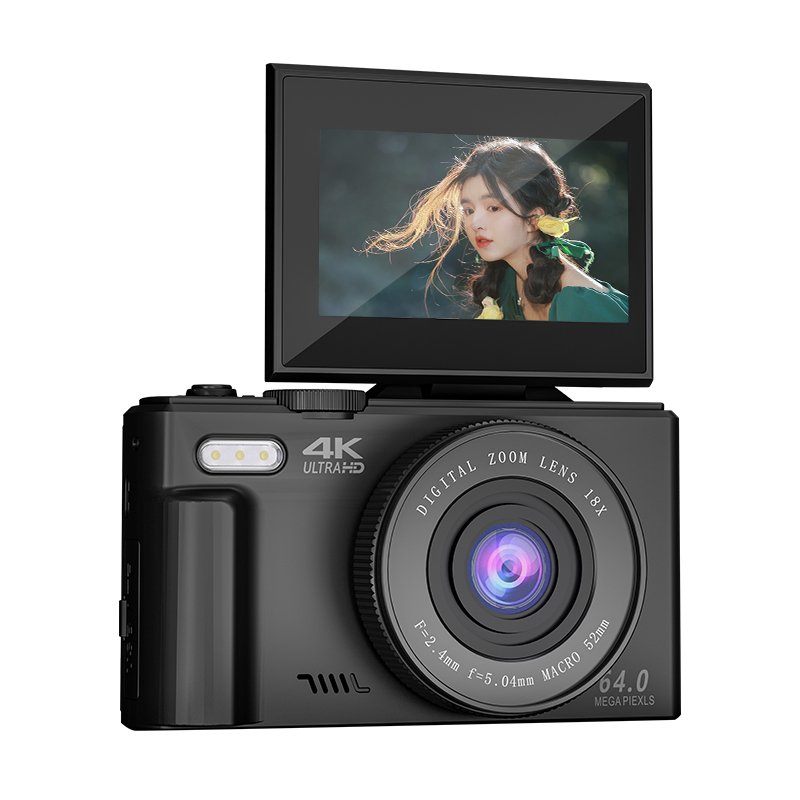 SPRITE GROUP Digital Camera DC18 Flip Screen Real 4K 64MP High-end Product 3.0" Flip Screen WIFI Digital Camera