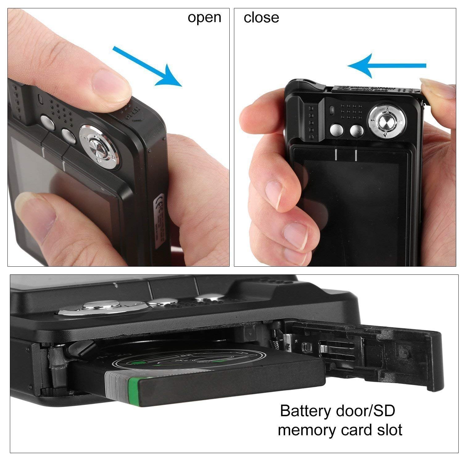 Point and Shoot Digital Camera 2.7 Inch HD Compact Camera Videos Pocket Digital Cameras