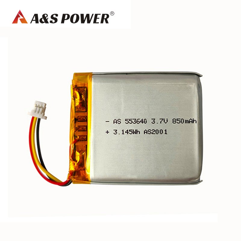 Wholesale Lipo rechargeable lithium battery 553640 3.7v 850mAh li-polymer battery with UL2054/CB/KC/UN38.3 Certified