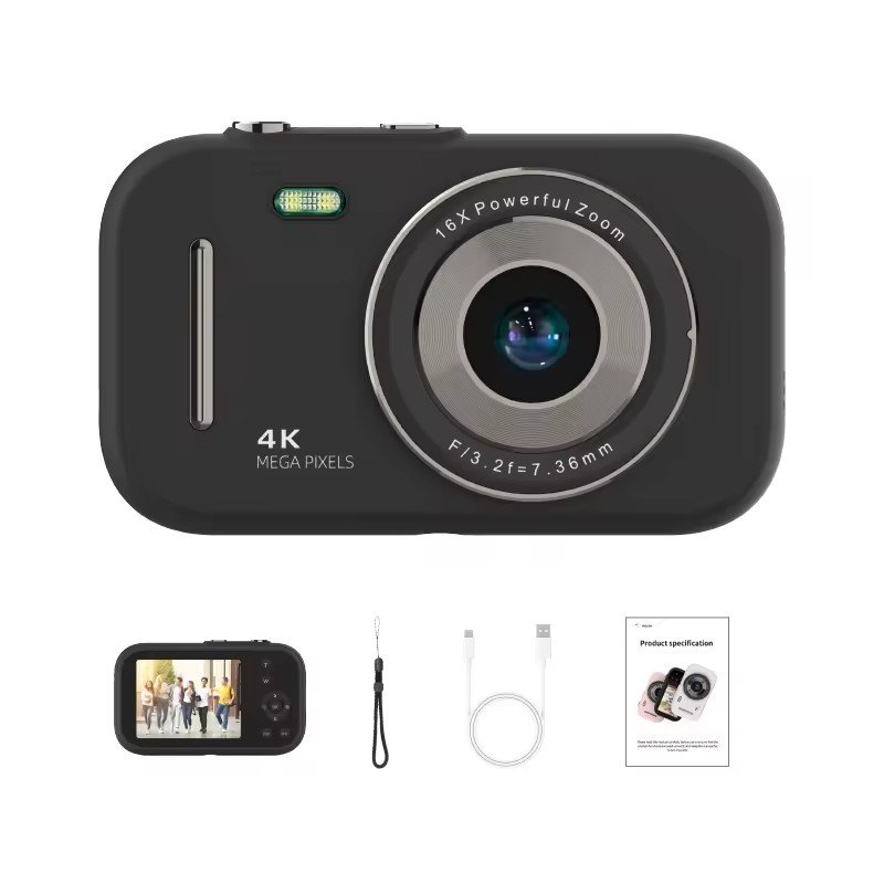 4K digital camera Single lens 2.8inch screen 4K video 48MP photo student camera 16X zoom Anti-shake face recognition DSLR camera