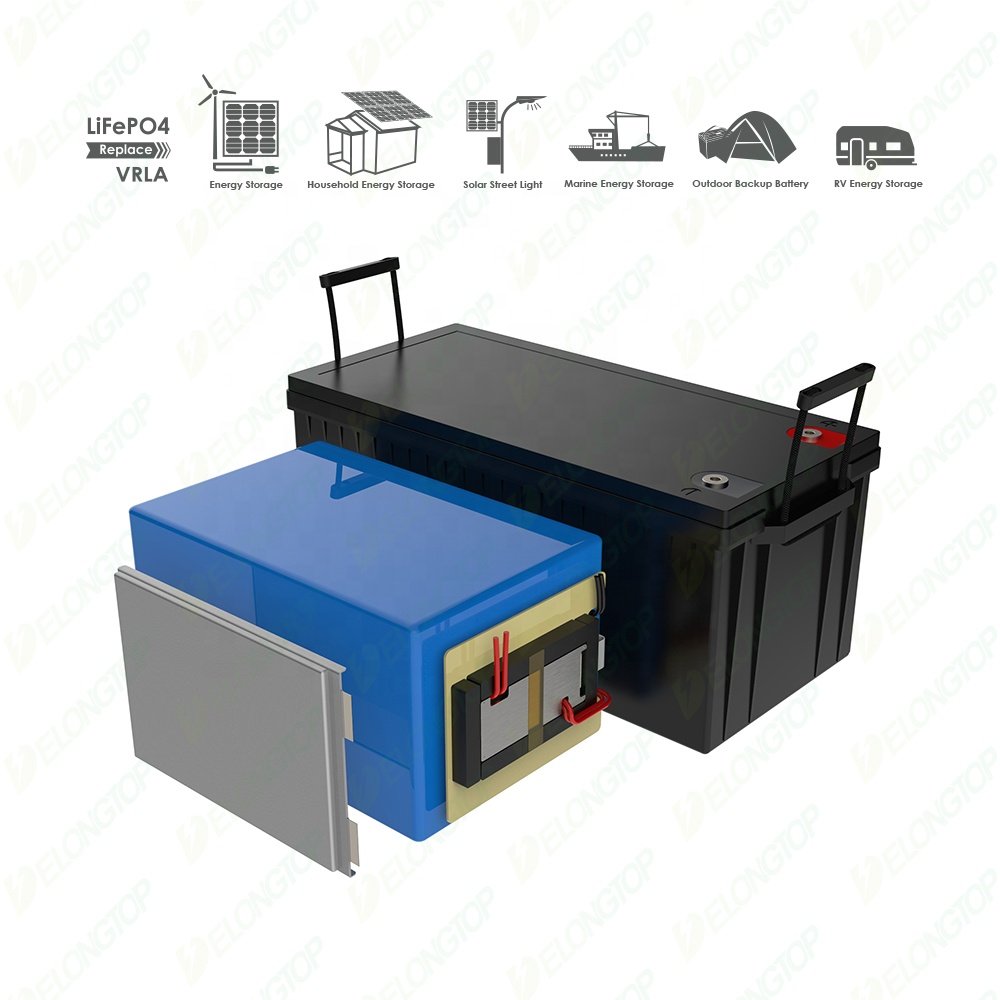 Delong Sower Station12v 100ah 200ah 300ah Lifepo4 Battery With UL1973 For Camping Install